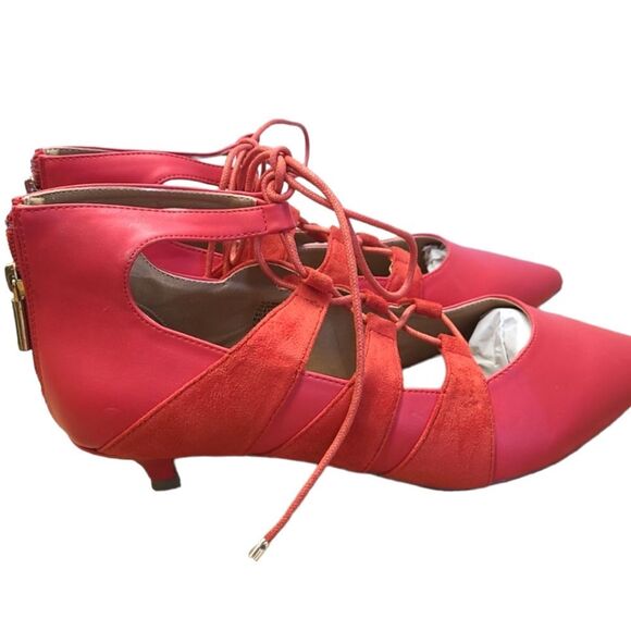 Comfort View Red Strappy Pumps Womens size 10.5 - Picture 4 of 7